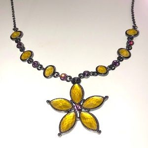 Yellow and pink Flower Necklace